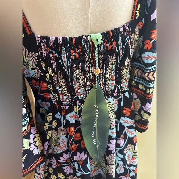 FARM Rio Black Floral Mini Dress - Picture 5 of 12